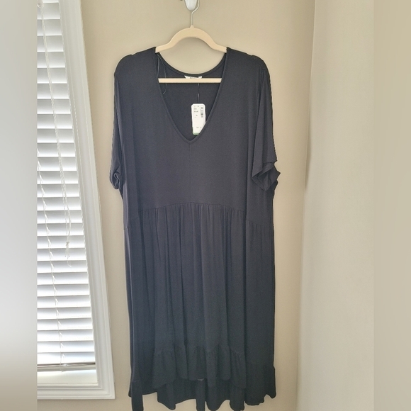 Penningtons Plus Black Dress V-Neck 2X NWT #774 - Picture 2 of 14